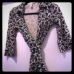 Diane von Furstenberg silk wrap blouse